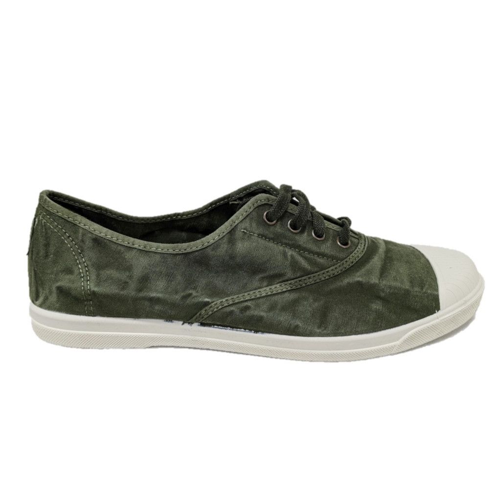 NATURAL WORLD ECO 470E 622 tennis cotone kaki verde vegan Old Lavanda