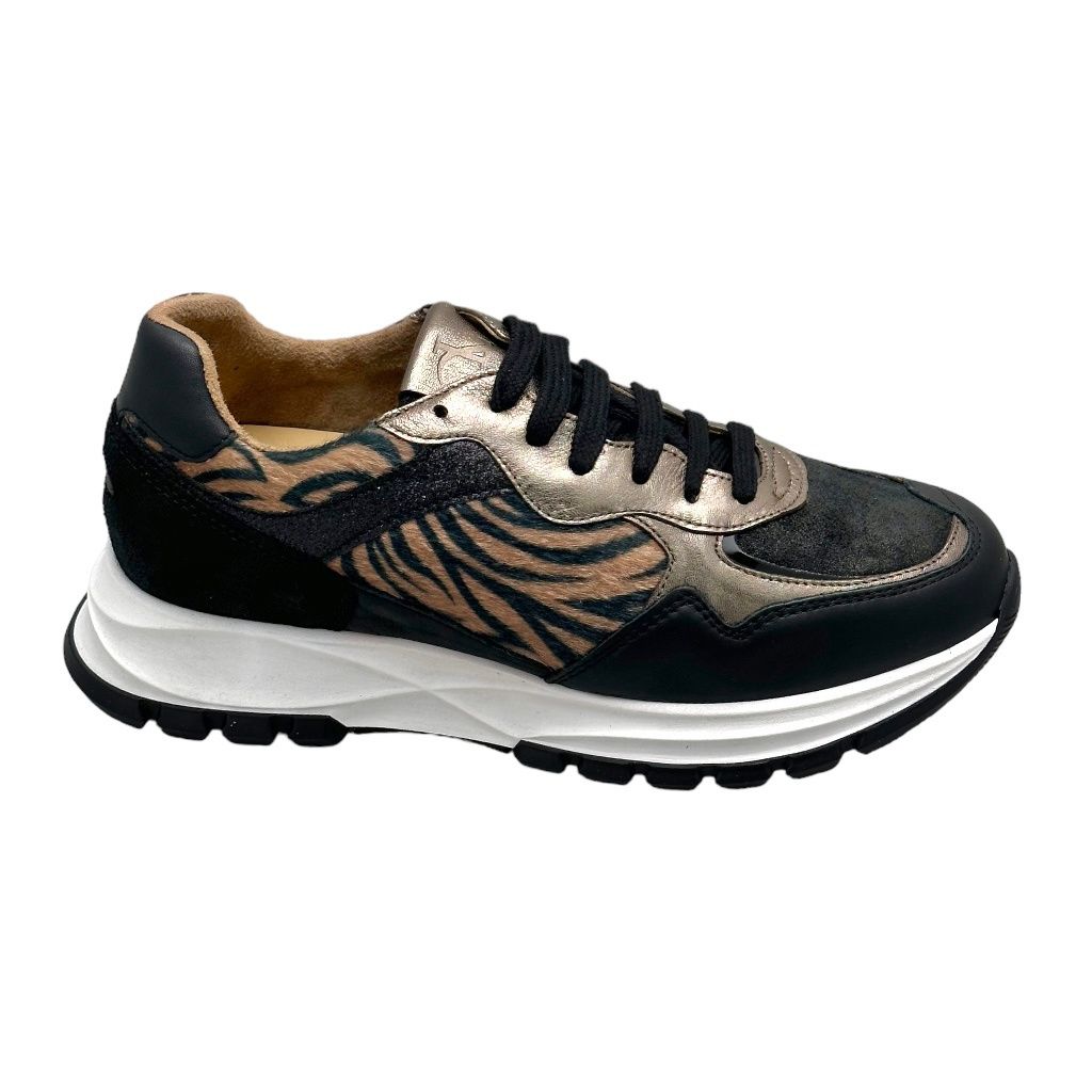 LOREN C4070 sneaker scarpa donna predisposta per  plantare anatomico personalizzato nero animalier