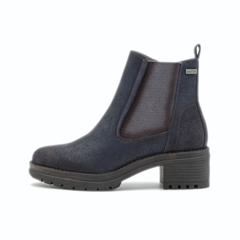 JANA stivaletto ANKLE BOOT BLU cerniera 8-26460-41 805 vegan shoes
