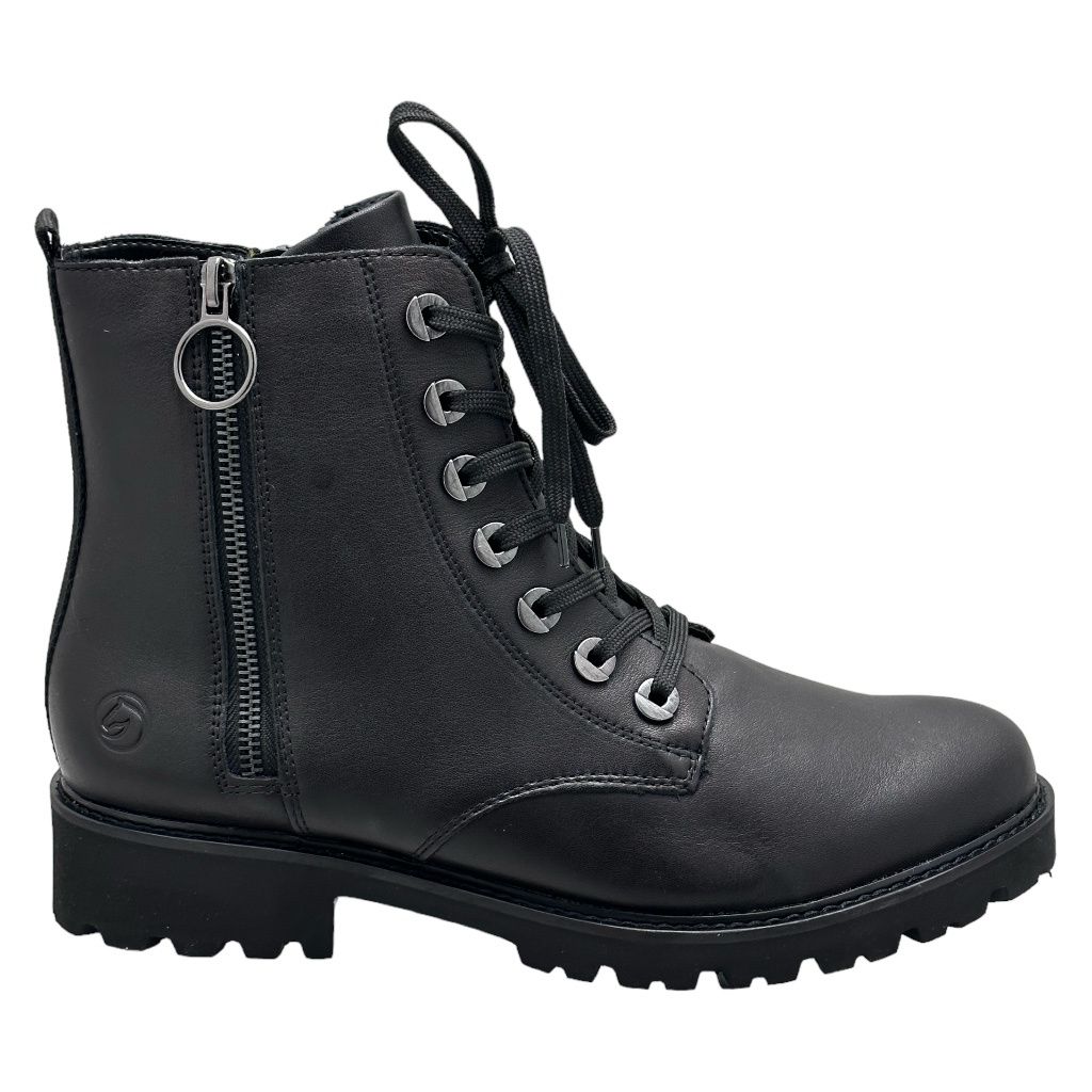 REMONTE D8671-01 anfibio polacchino stivaletto anckle boot  cerniera soletta estraibile 41 42 43 44 45 nero