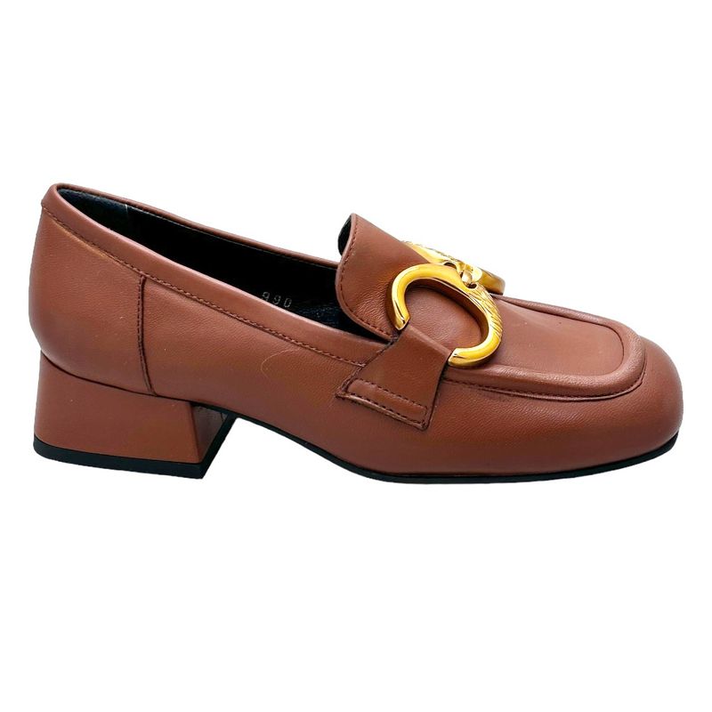 MELLUSO V5200 MOCASSINO accollato per donna marrone 33 34 35 36 37 38 39 40 41 42 43 44  con grande morsetto