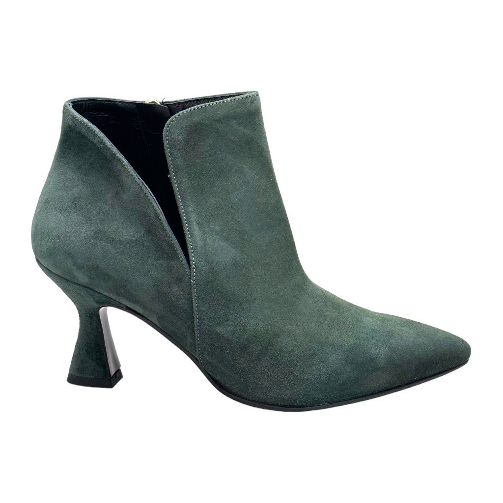 MELLUSO Z968  accollato anckle boot stivaletto per donna verde tacco 33 34 35 36 37 38 39 40 41 42 43