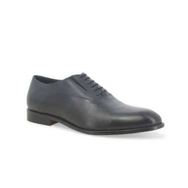 MELLUSO  scarpa per uomo classica allacciata forma large sposo elegance blu  in pelle  fondo cuoio DERBY