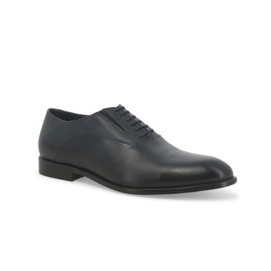 MELLUSO  scarpa per uomo classica allacciata forma large sposo elegance nera  in pelle  fondo cuoio DERBY