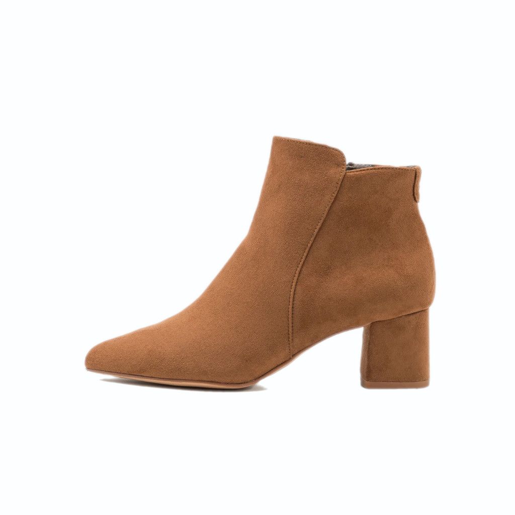 JANA stivaletto ANKLE BOOT cognac marrone cerniera 8-25374-41 305 vegan shoes