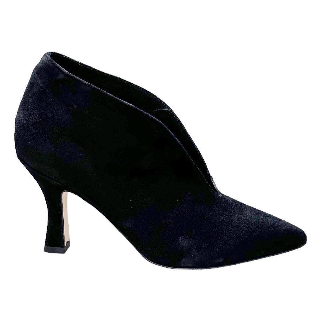 SHOES4ME accollato anckle boot stivaletto per donna nero tacco 34 35 36 37 38 39 40
