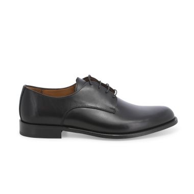 MELLUSO  scarpa per uomo classica allacciata forma large sposo elegance nera in pelle fondo cuoio