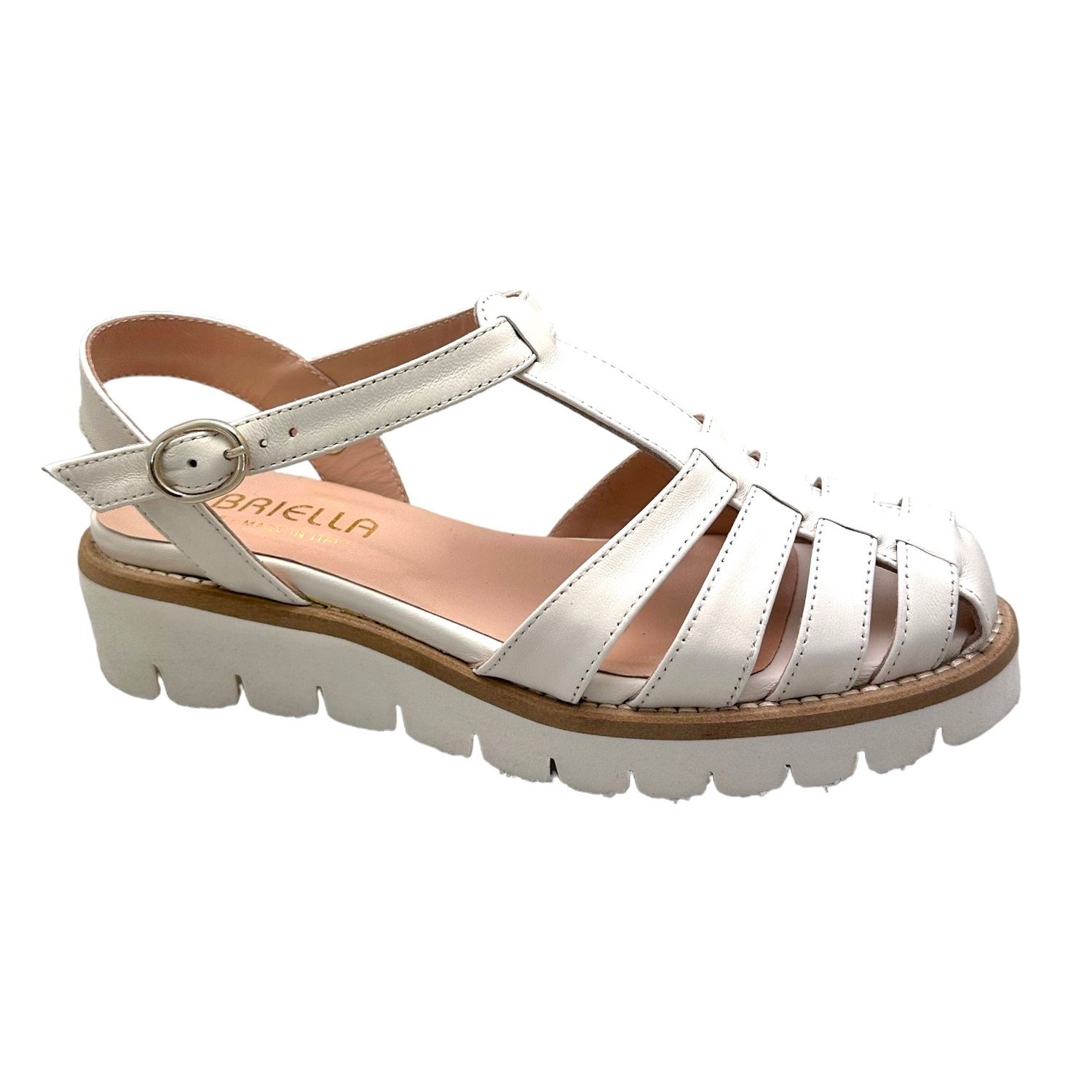 SHOES4ME 2055 scarpa sandalo per donna ragnetto in vera pelle beige 32 33 34 40 41 42 43 44 made in Italy