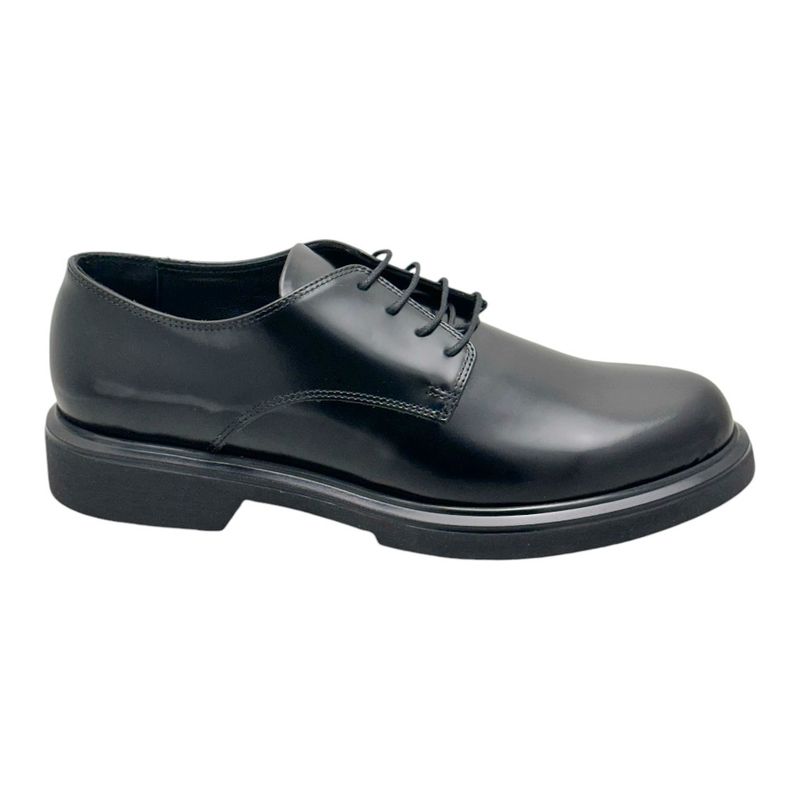 MELLUSO R45120 allacciato scarpa lucida con lacci  pelle nera linea basic chic