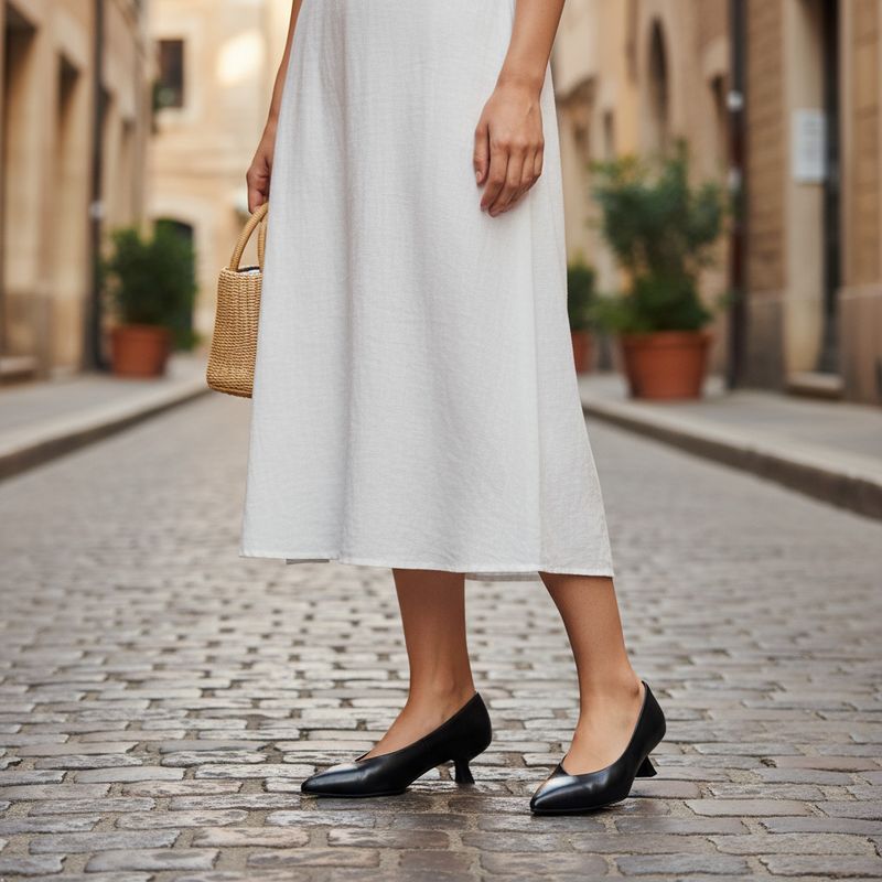 MELLUSO D5201 scarpa donna decoltè classico nero lucido tacco kitten