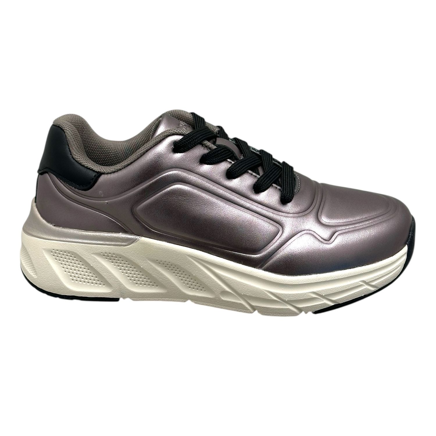 LOREN A2008  scarpa per donna  sneaker metallizzata  estraibile arch support ortopedica calzata 8,5