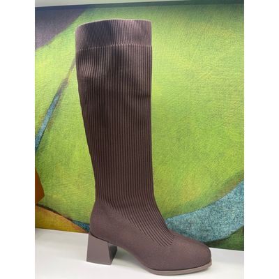 STIVALE elastizìcizzato mai più problemi in gamba super comodo a calza in lycra marrone