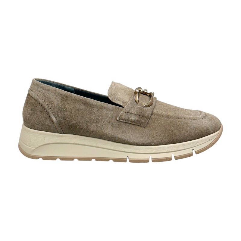 MELLUSO R25089 MOCASSINO accollato slip on scaosciato grigo taupe  42 43 44