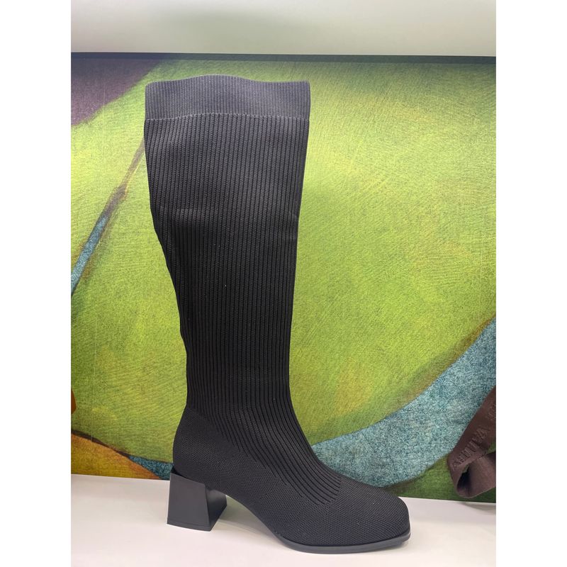 STIVALE elastizìcizzato mai più problemi in gamba super comodo a calza in lycra nera