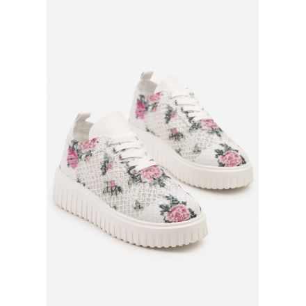 SNEAKER ELEGANCE in pizzo BIANCO e FANTASIA FLOREALE  - sposa e cerimonia