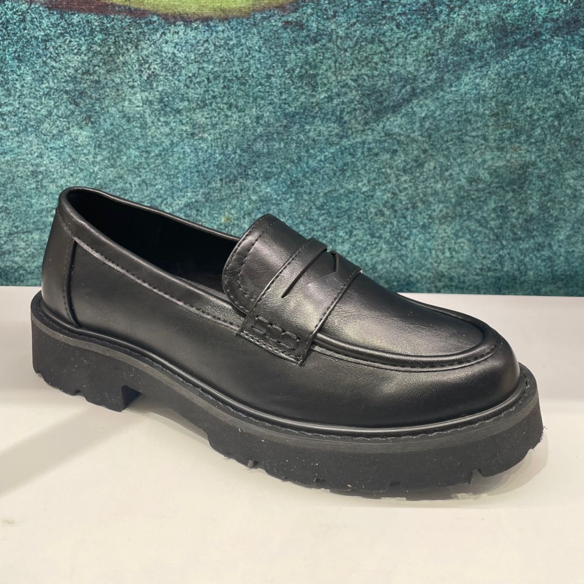 VALLEVERDE 44520  mocassino per donna stile college scarpa  nera