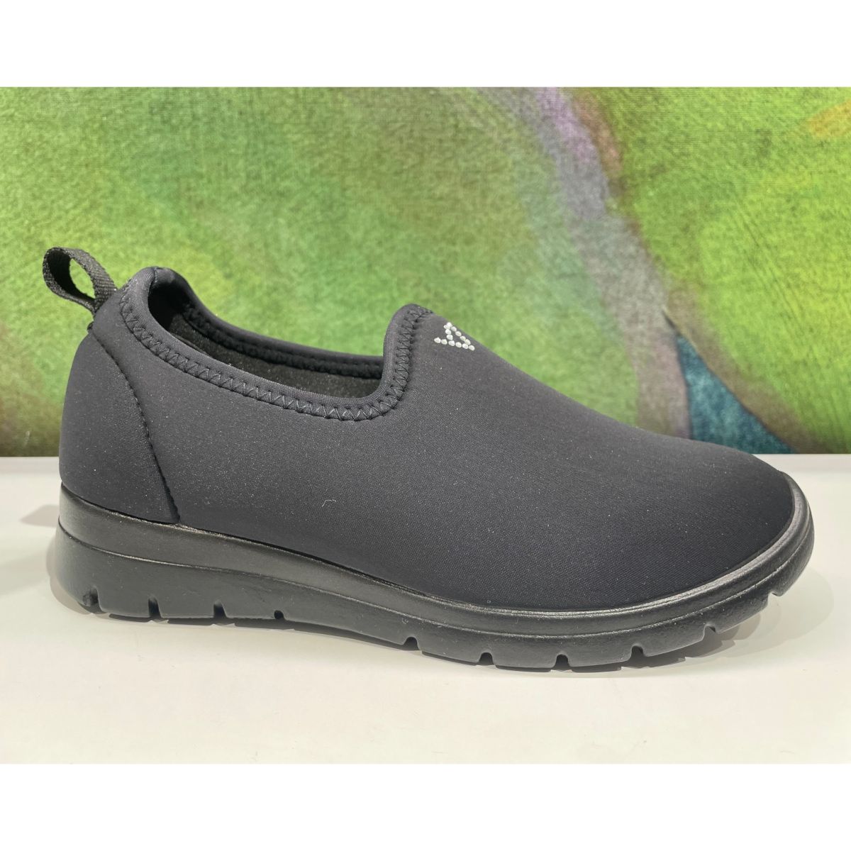 VALLEVERDE 25322 slipon pantofola sneaker elasticizzato  nero fisioterapia post operatorio soletta estraibile