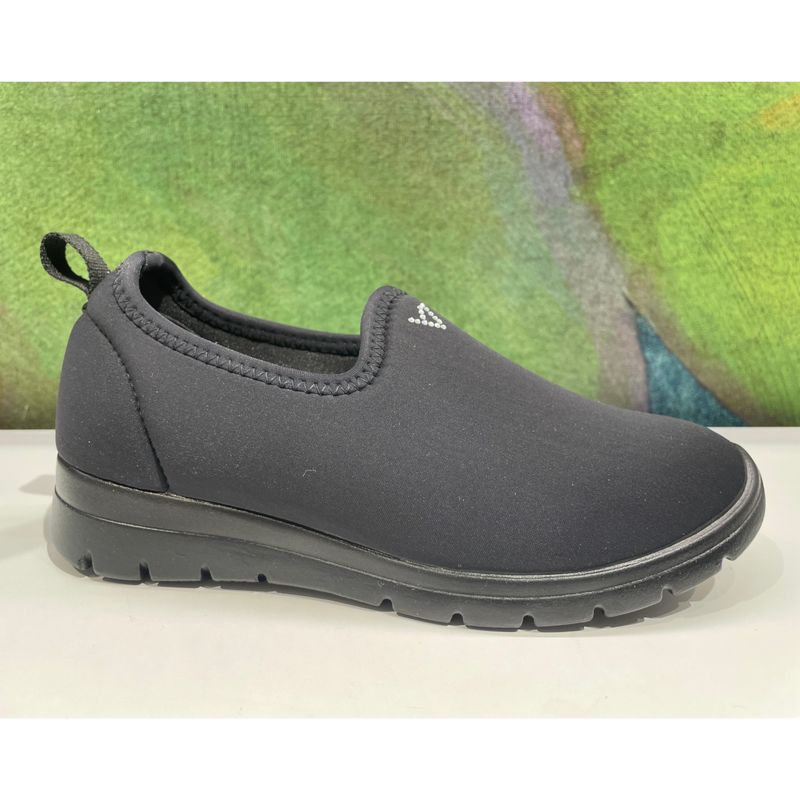 VALLEVERDE 25322 slipon pantofola sneaker elasticizzato  nero fisioterapia post operatorio soletta estraibile