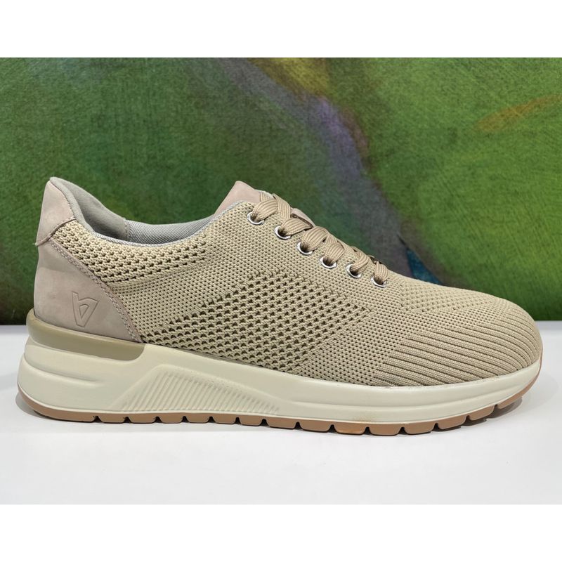 VALLEVERDE VY980W scarpa  sneaker per uomo beige in tessuto lacci