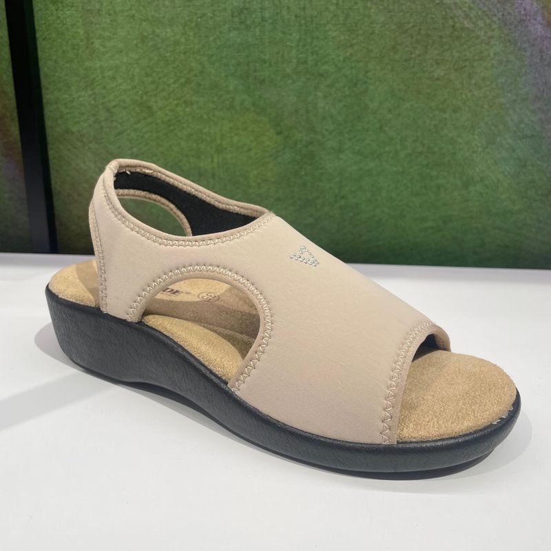 VALLEVERDE 37501 sandalo elasticizzato  beige fisioterapia post operatorio memory form