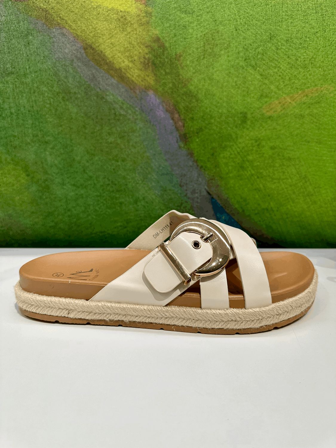 sabot ciabatta scalzato beige  con soletta anatomica special numeri grandi dal 41 al 44