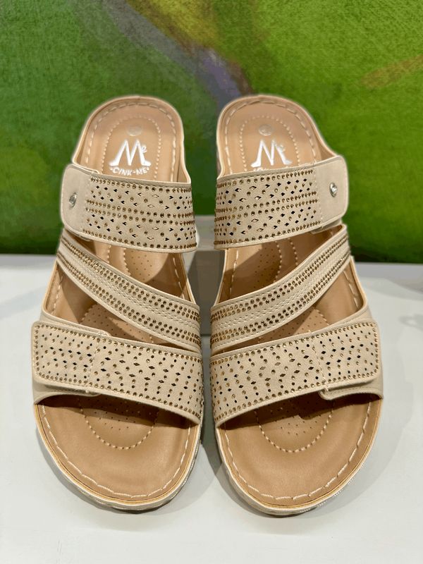 sabot ciabatta scalzato beige  con soletta in memory special numeri grandi dal 41 al 44
