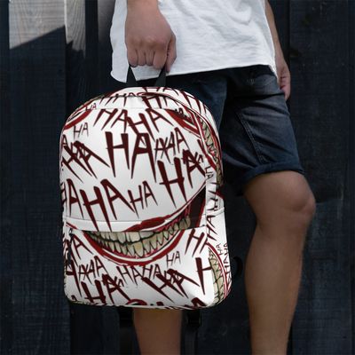 &quot;Inspired Dark Defender Collection&quot; White Backpack