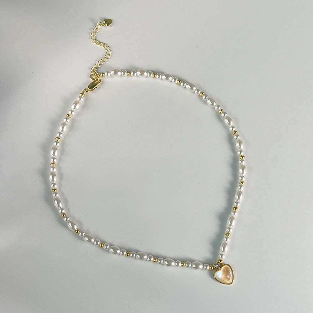 Luxury Pearl Necklace, Color: White