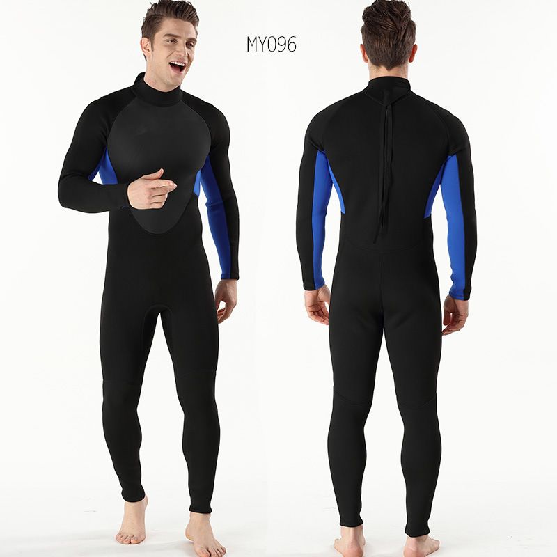 3mm Neoprene  Wetsuit One-piece  Cold-proof, Size: Xxl, Color: My096 back zipper