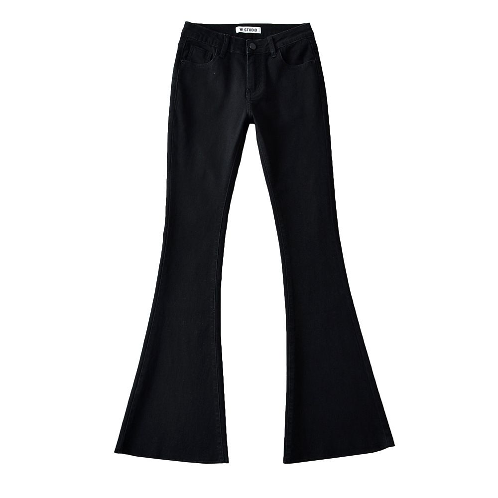 &quot;CrazyJeans Collection&quot; Women&#39;s Flare Demin Jeans, Size: Xs, Color: Black