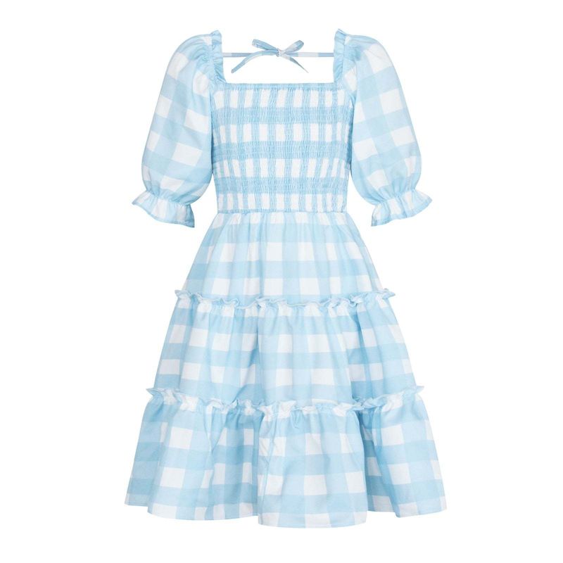 Plaid  Dress, Kid Size: 7, Color: United States, Ships From: Blue