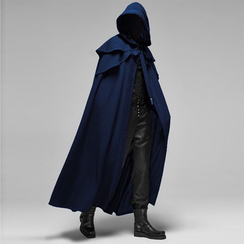 Medieval Cloak Gothic, Size: S, Color: 083blue