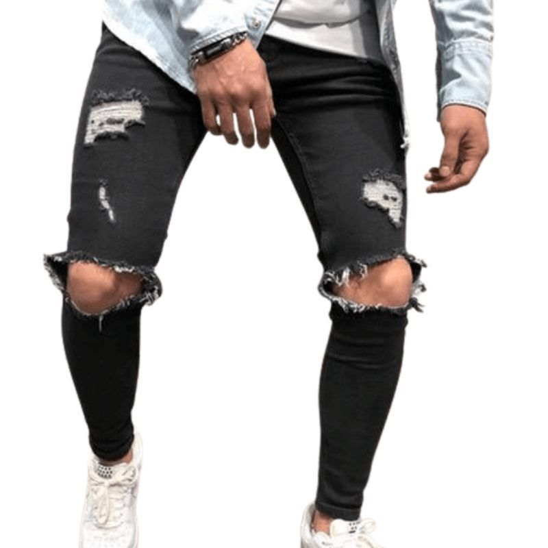 &quot;Crazy Jeans Collection&quot;  Men&#39;s ripped jeans, Size: S, Color: Black