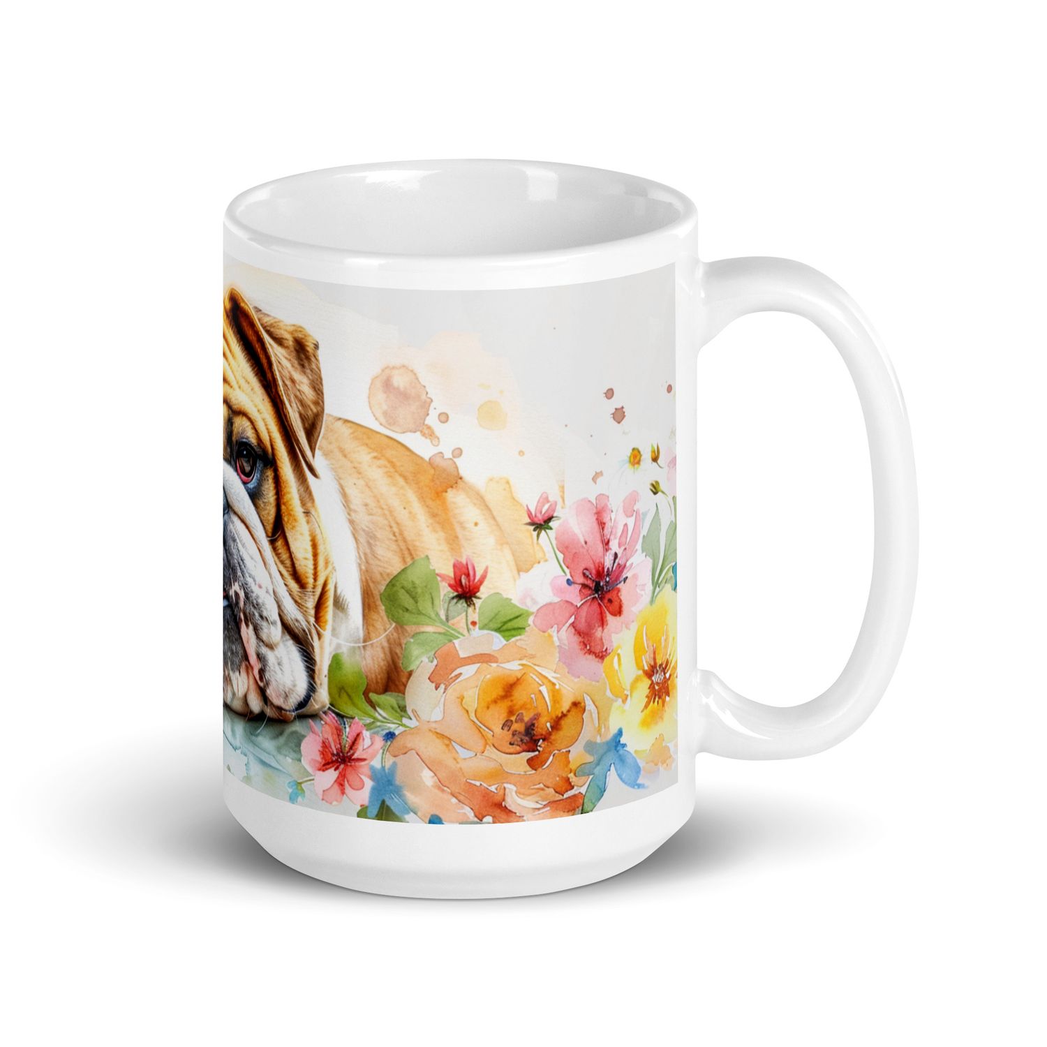 White glossy mug