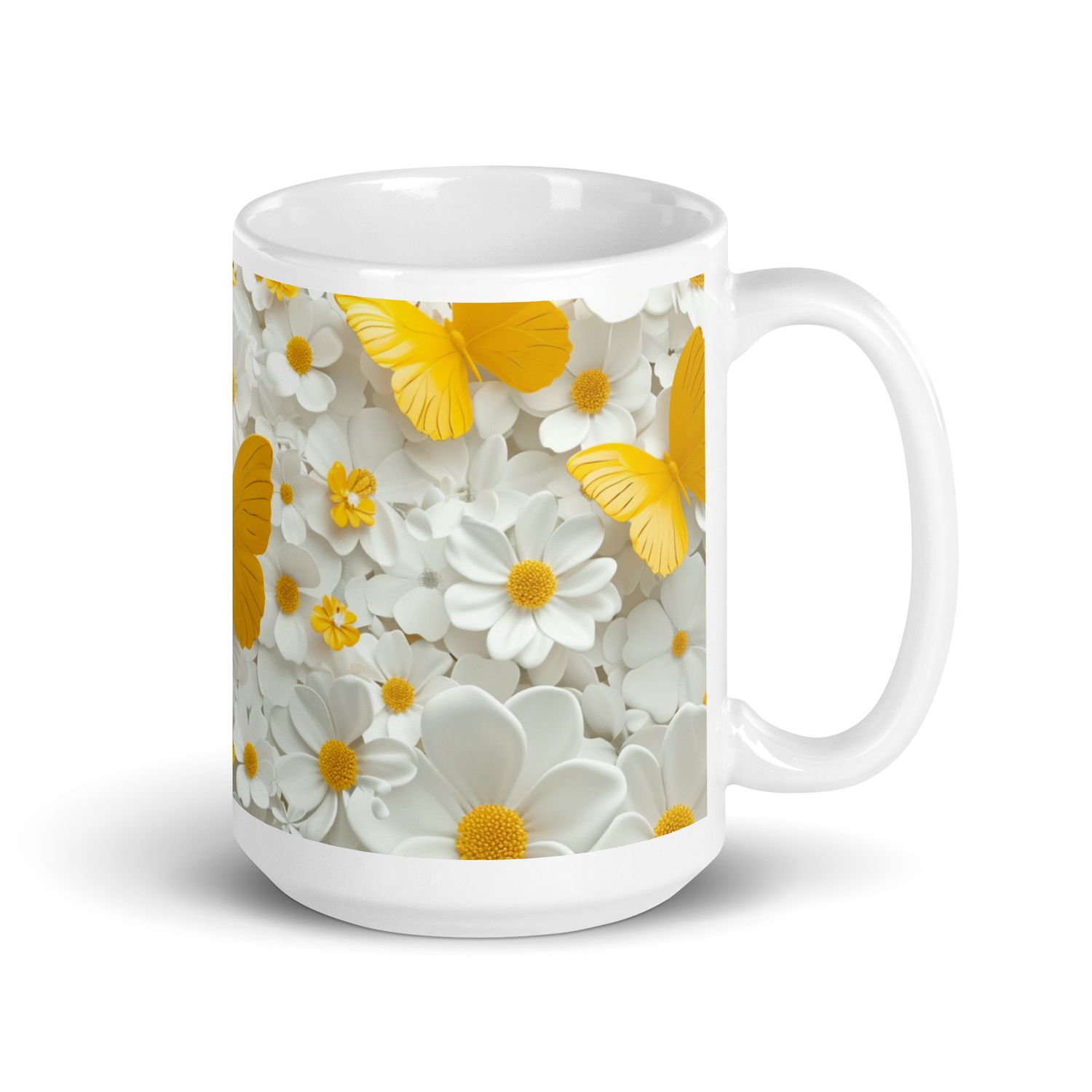 White glossy mug