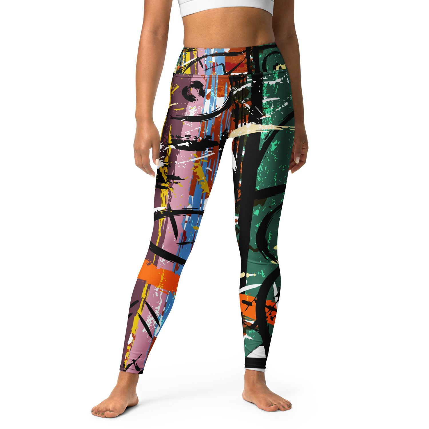 Grungy Splashes Yoga Leggings