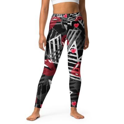 Triangle Lips Yoga Leggings