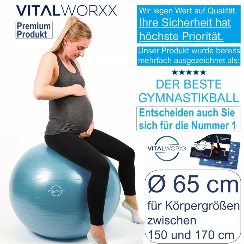 Gymnastikball BLAU Ø 65 cm