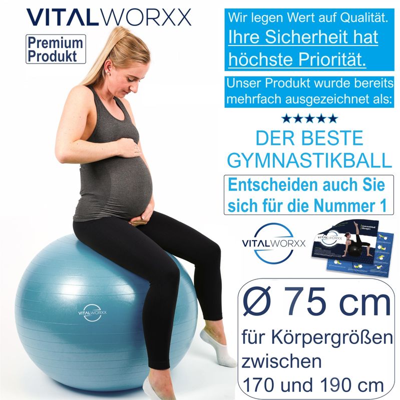 Gymnastikball BLAU Ø 75 cm