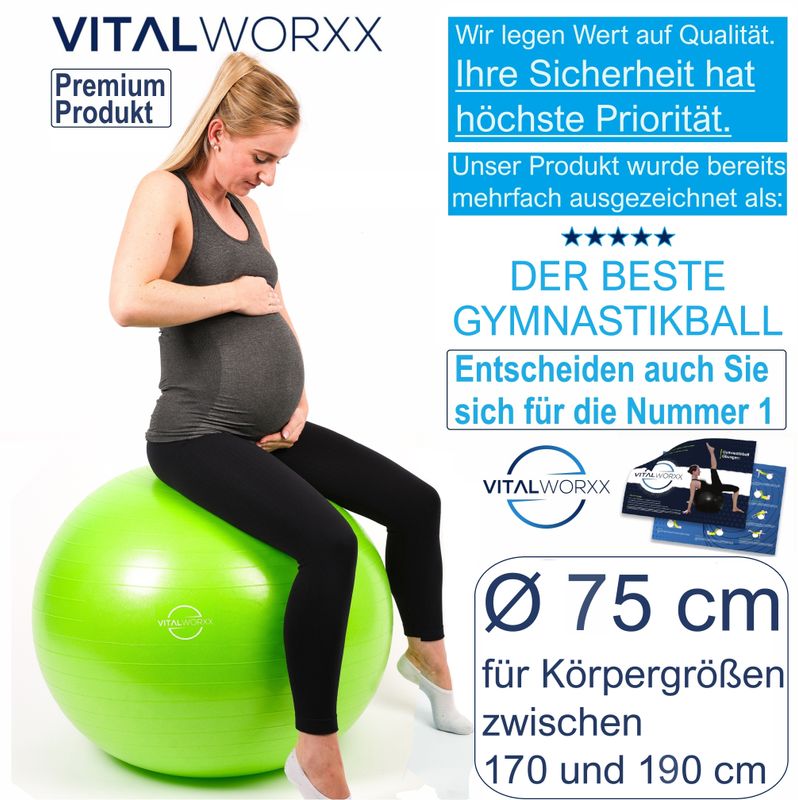 Gymnastikball GRÜN Ø 75 cm