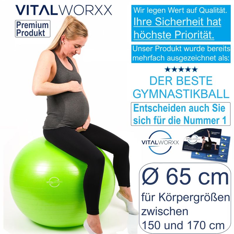 Gymnastikball GRÜN Ø 65 cm
