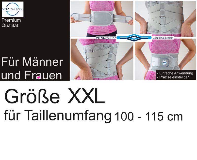 Größe XXL Rückenbandage