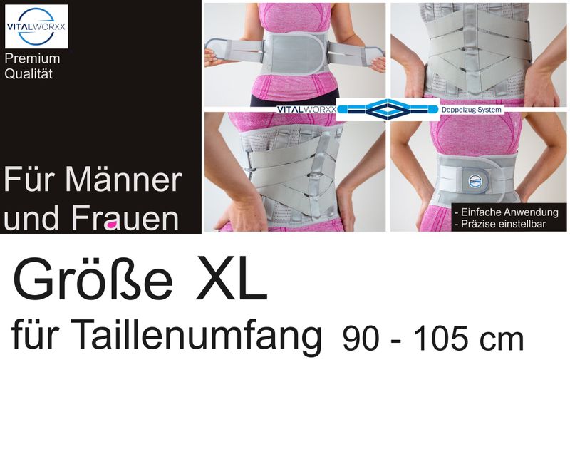 Größe XL Rückenbandage