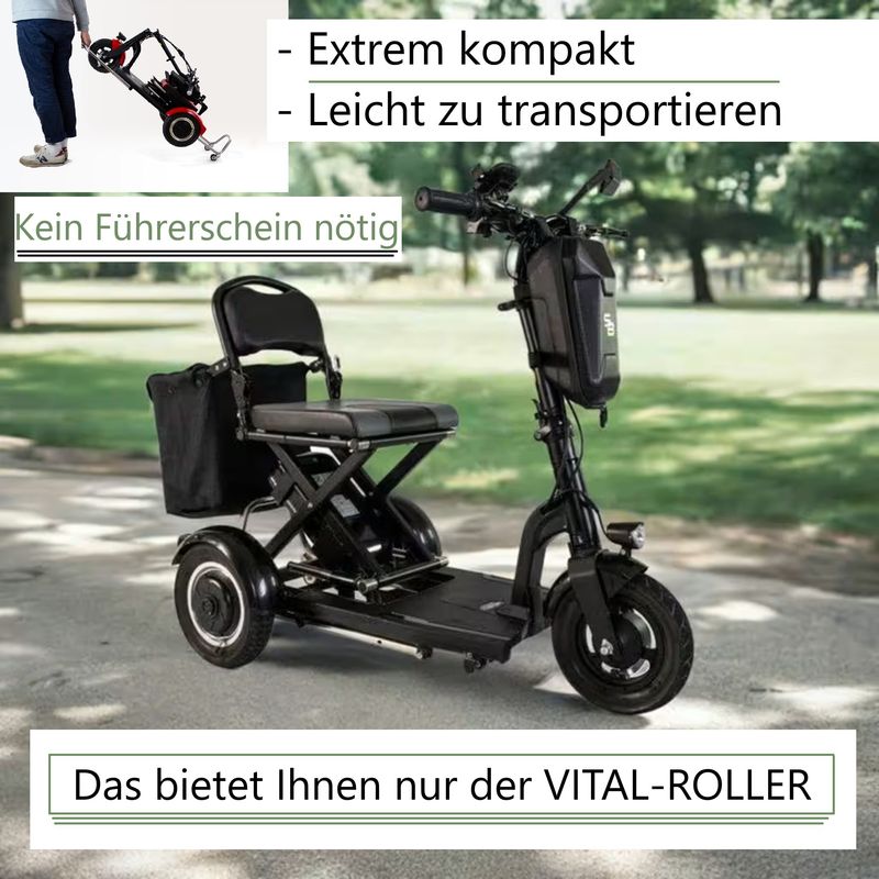 VITALROLLER - Faltbares Elektromobil - kein Führerschein nötig