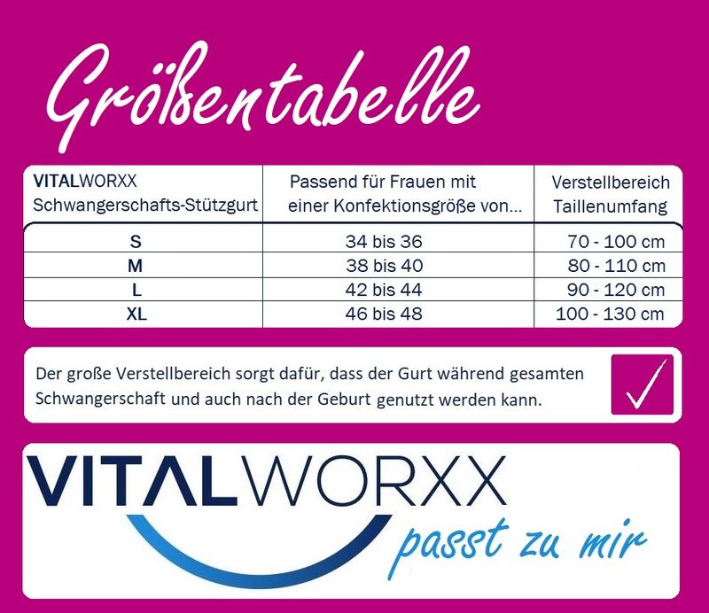 Umstandskleidung: Stützgürtel WEISS Größe S