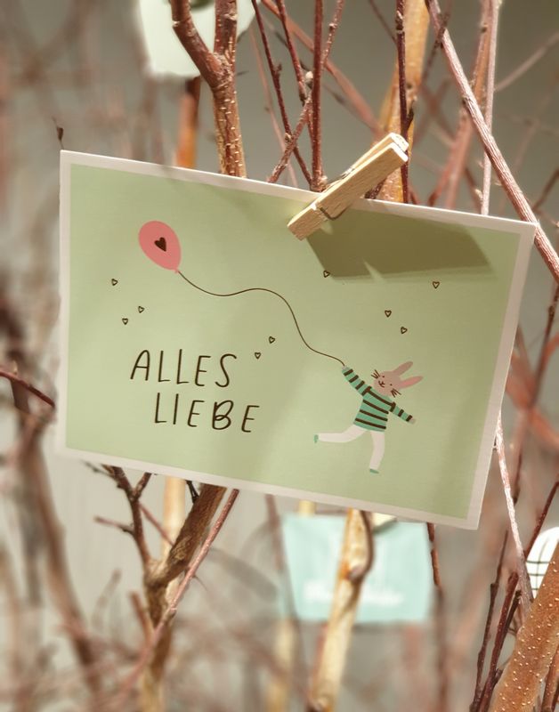 Postkarte &quot;Alles Liebe&quot;