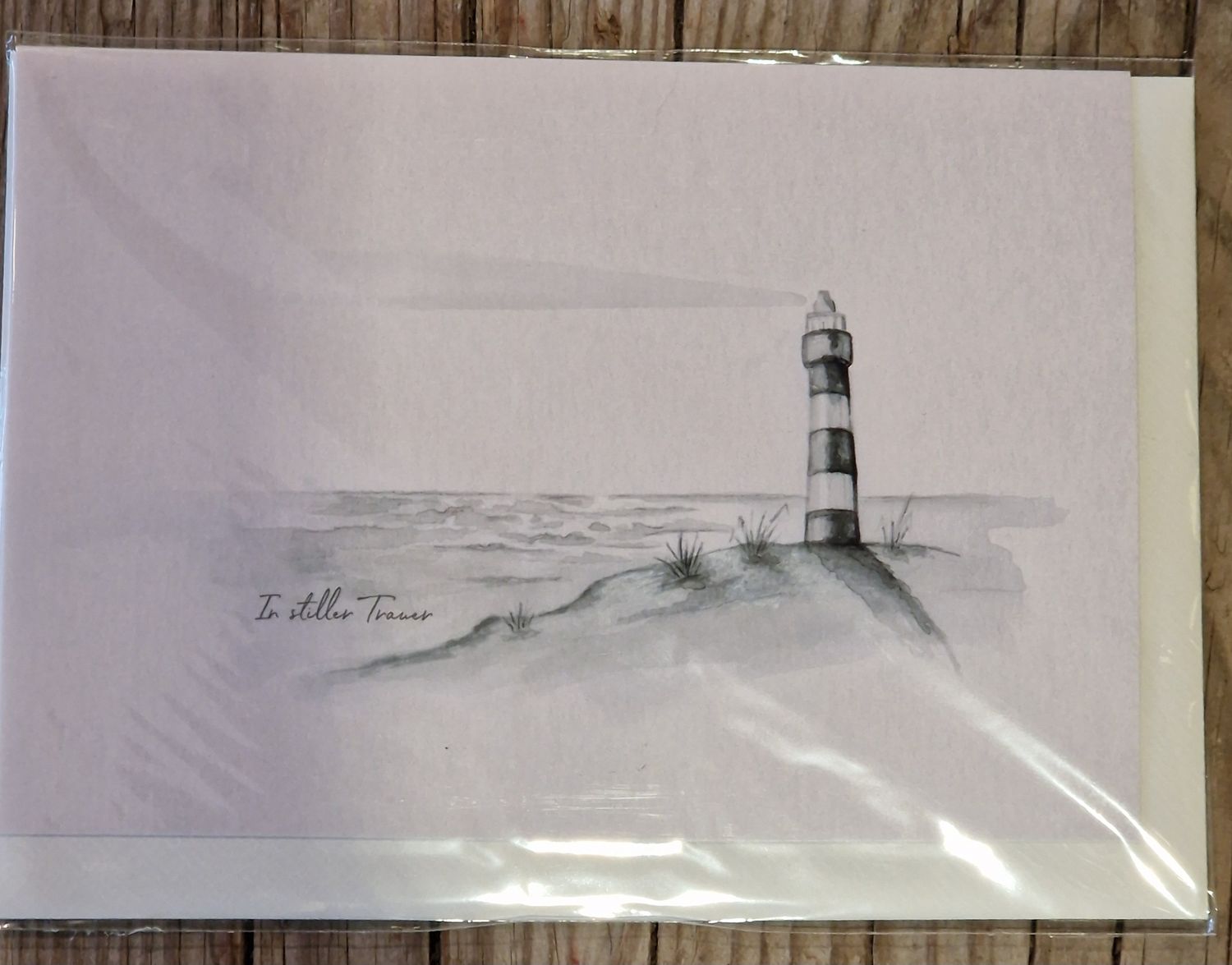 Trauerkarte &#39;Leuchtturm&#39; inkl. Couvert