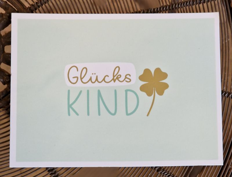 Postkarte &#39;Glückskind&#39;