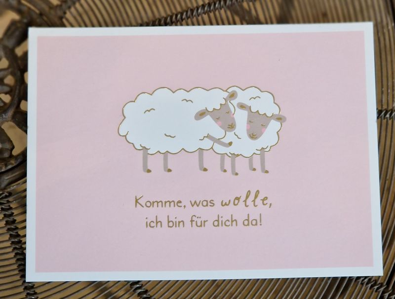 Postkarte mit Schaf