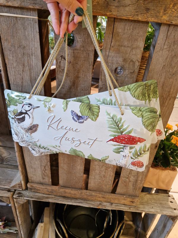 Blechschild &quot;Kleine Auszeit&quot;